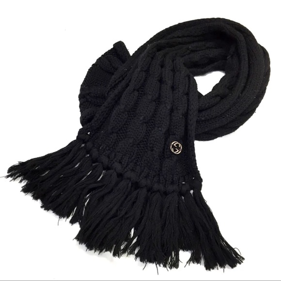 GUCCI Interlocking G Black Muffler /1J4772 - Picture 2 of 6